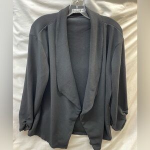doubju  Black Open Front blazer jacket ladies sz 3x